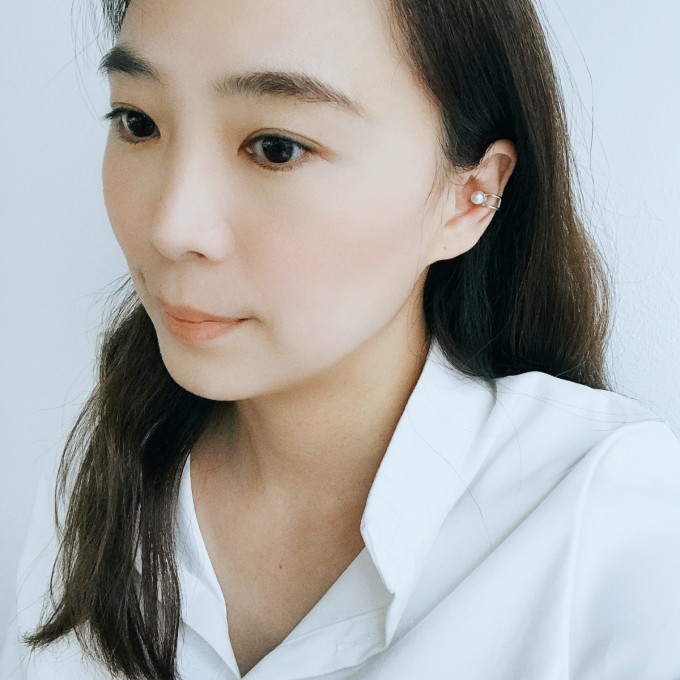 弧形珍珠耳骨夾(兩色)